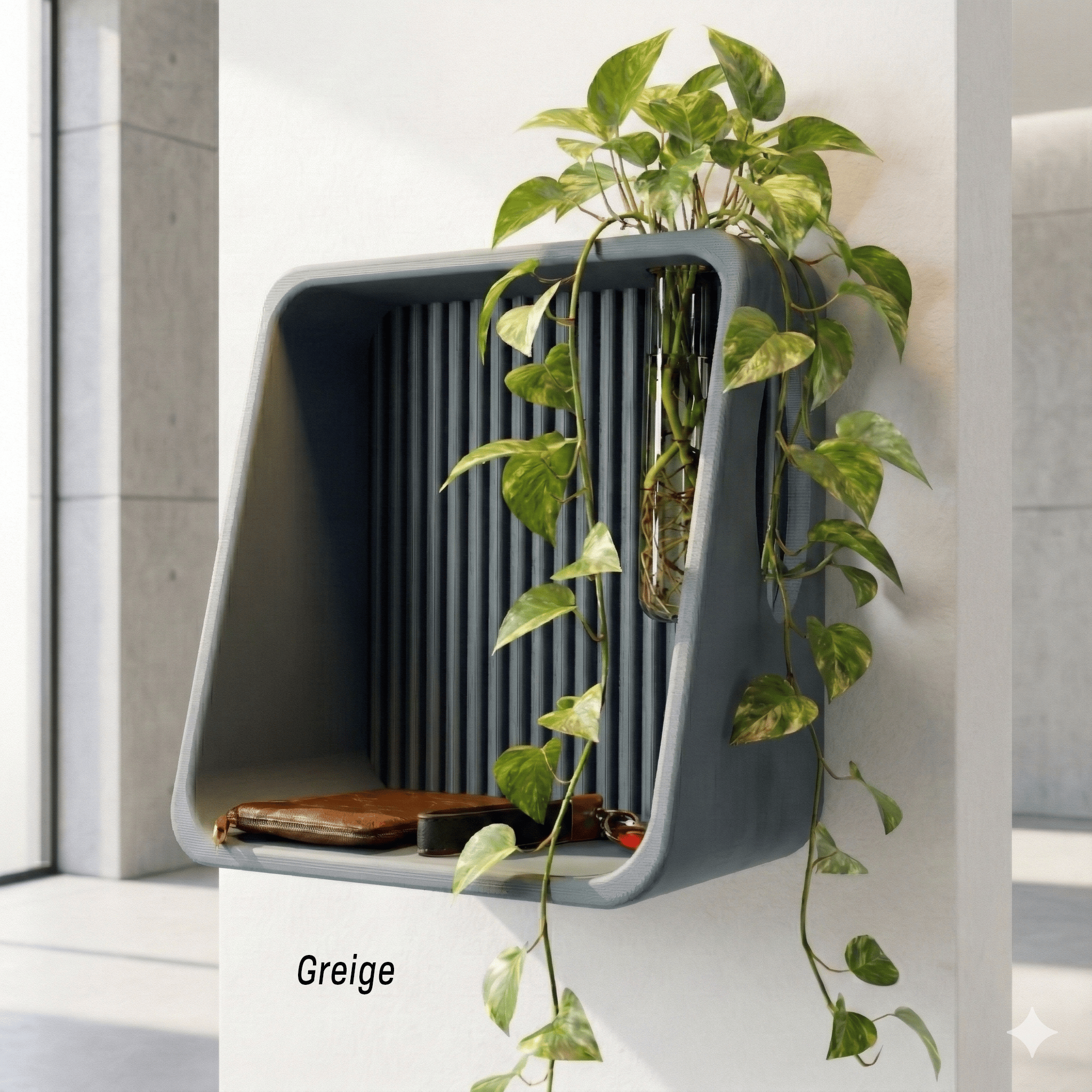 Rosebud HomeGoods Floating Shelf Grey "Greige" Modern Floating Wall Shelf, Propagation or Reed Diffuser