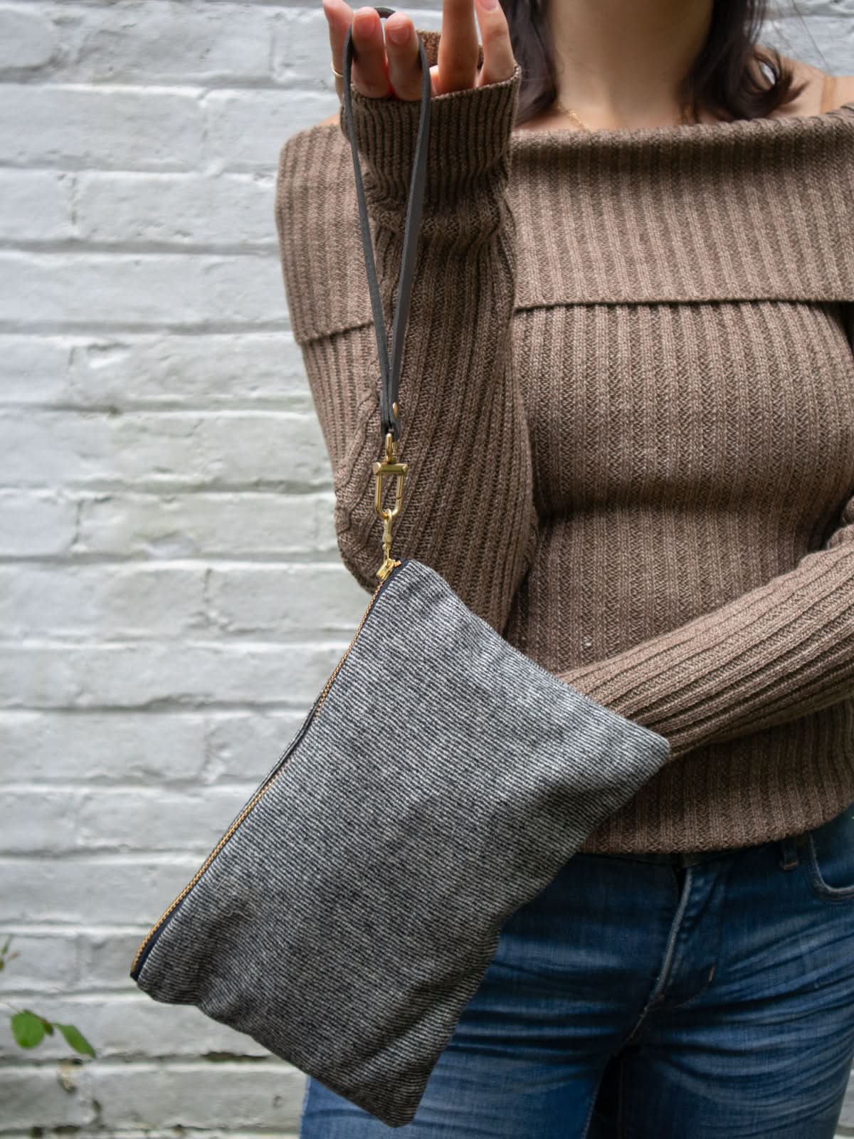 Ash &amp; Rose Felina Tweed Wristlet