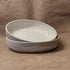 Olivia Snow Ceramics Bowl 9" Grey and White Marbled Ceramic Coupe Bowl
