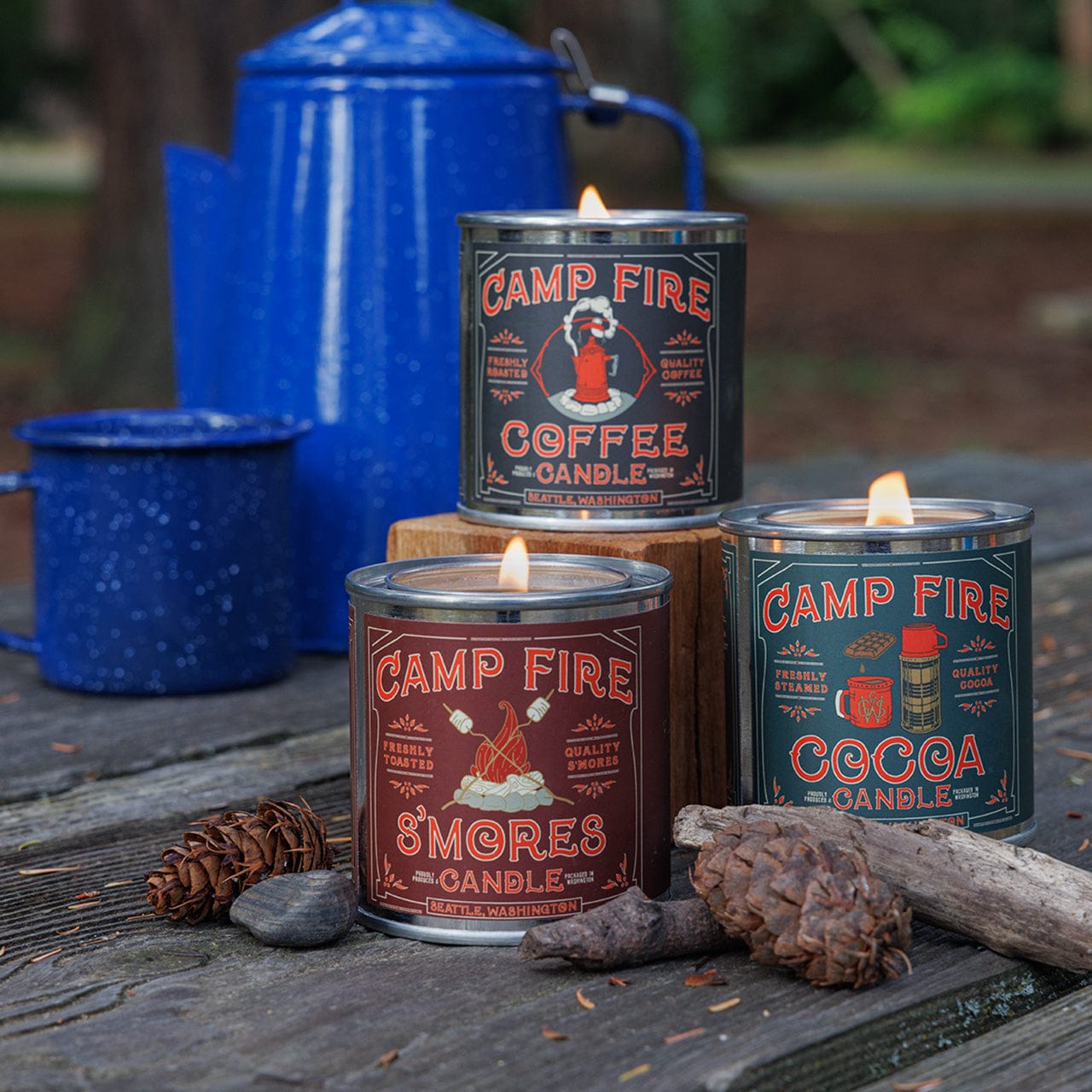 Good &amp; Well Supply Co. Candles Half Pint / 8oz / Cotton Wick Campfire S&