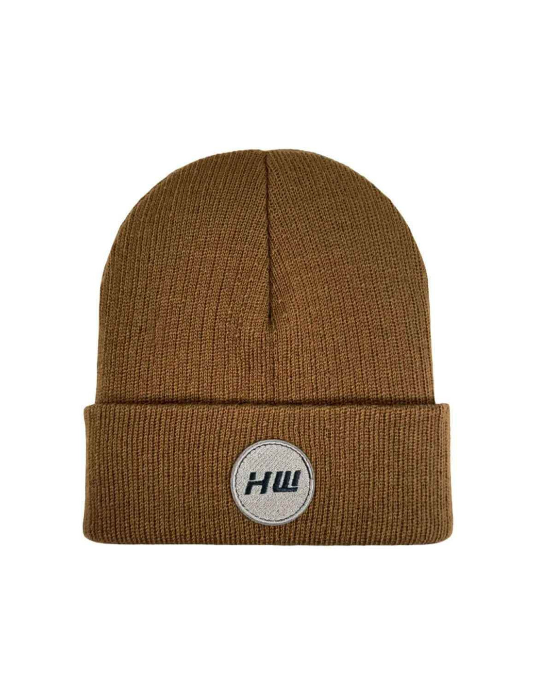Cuffed Wide Ribbed, Classic Beanie, Camel Brown