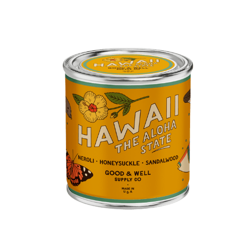 Good &amp; Well Supply Co Candles Half Pint / 8oz / Cotton Wick Hawaii State Candle
