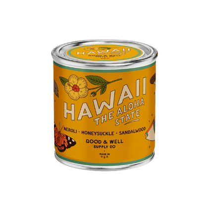 Good &amp; Well Supply Co Candles Half Pint / 8oz / Cotton Wick Hawaii State Candle