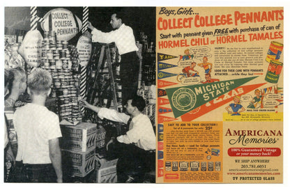 Vintage Tulane University Hormel Pennant