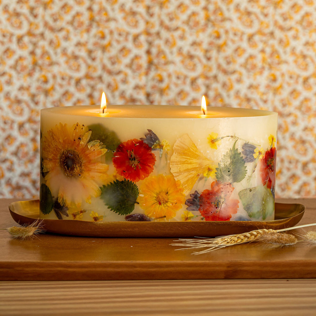 Statement Botanical Candle - Harvest Pumpkin
