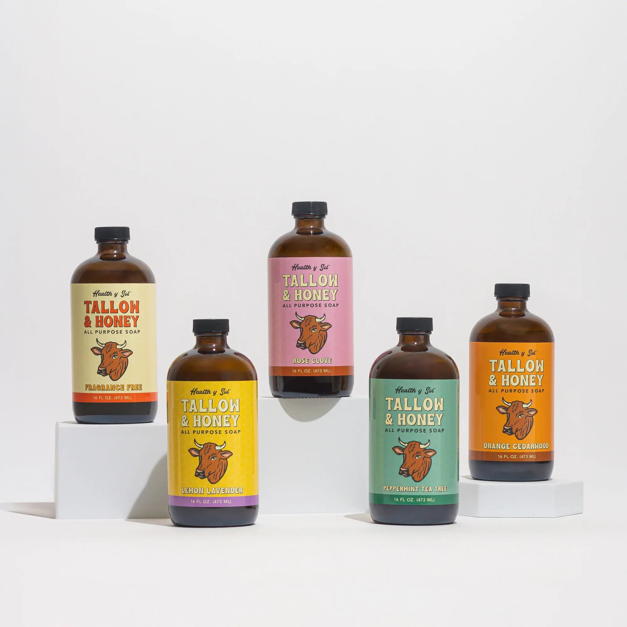 Health y Sol Body Wash Fragrance Free Tallow &amp; Honey Liquid Soap – 16 oz