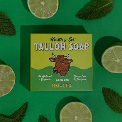 Health y Sol Bar Soap Mojito Grass-Fed Tallow Bar Soap 5.5 oz