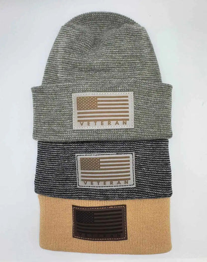 H Stitch Cuffed Beanie, Veterans Collection