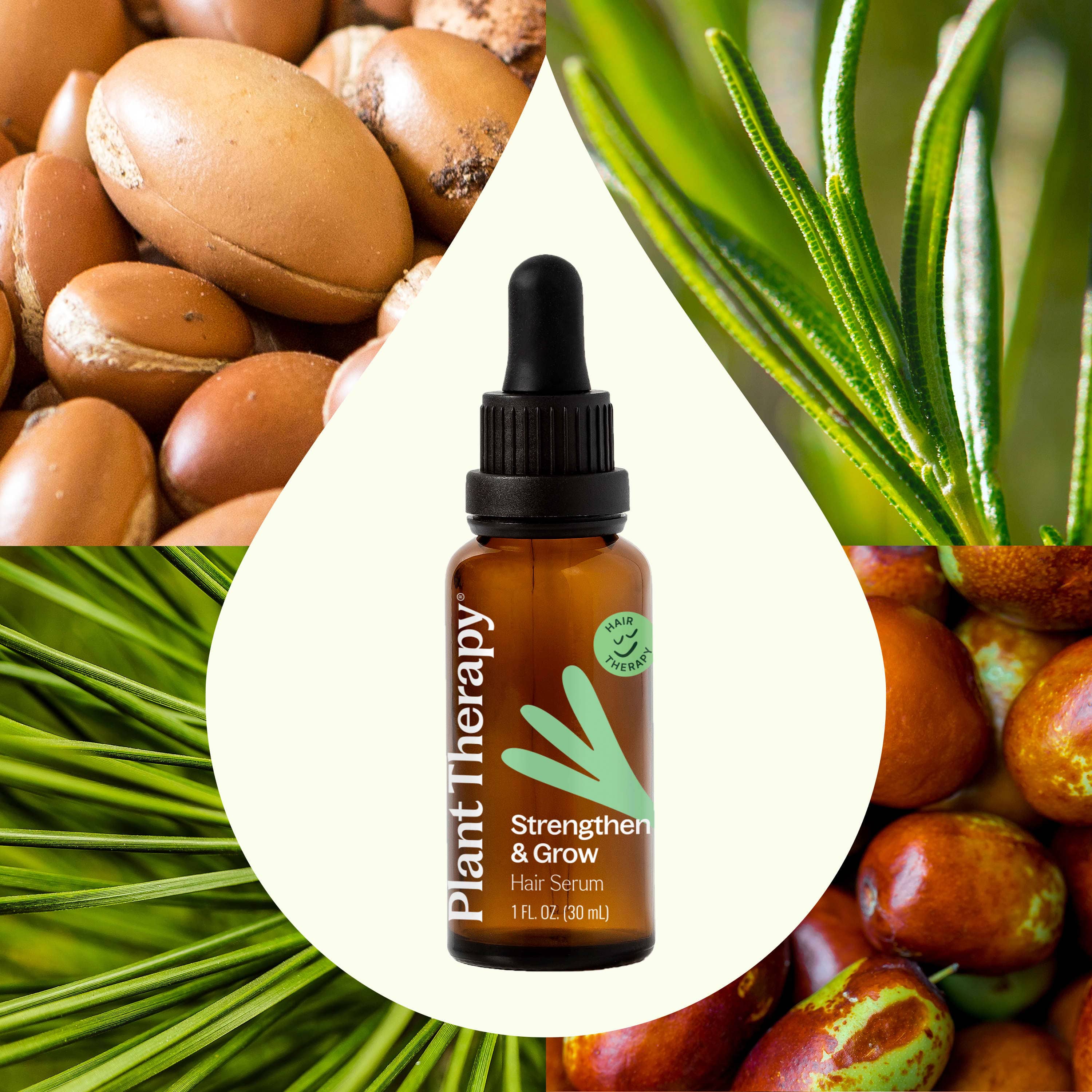 Plant Therapy Hair &amp; Skin Care 1 oz Hair Therapy Strengthen &amp; Grow Hair Serum