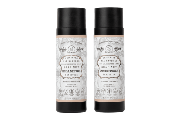 Roots and Leaves, LLC All Natural Soapnut Shampoo and Conditioner Set