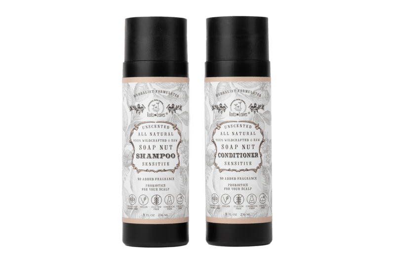 Roots and Leaves, LLC All Natural Soapnut Shampoo and Conditioner Set