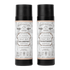Two bottles of soap nut shampoo and conditioner on a light green background