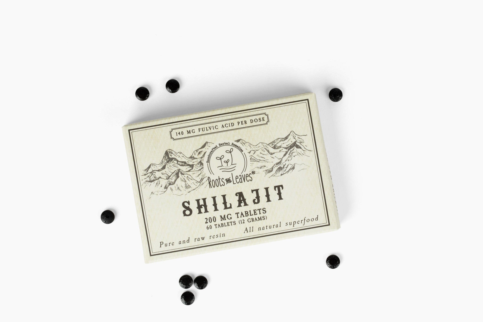 Roots and Leaves, LLC Pure Shilajit Tablets 60ct. - 60 doses