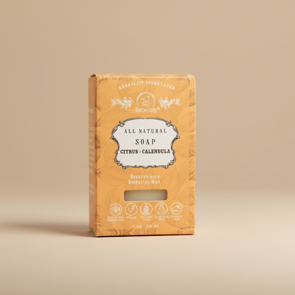 Organic Vegan Citrus + Calendula Bar Soap