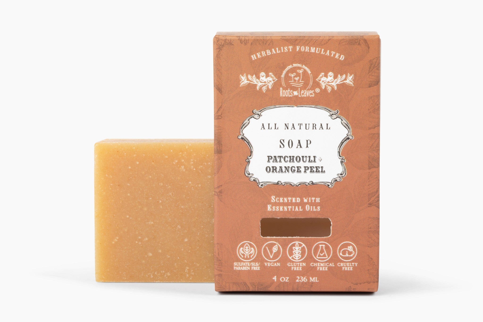 Roots and Leaves, LLC Organic Vegan Patchouli + Orange Bar Soap