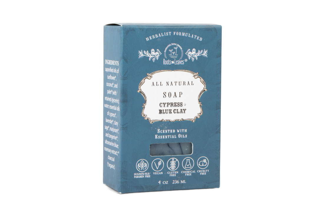 Organic Vegan Cypress + Blue Clay Bar Soap