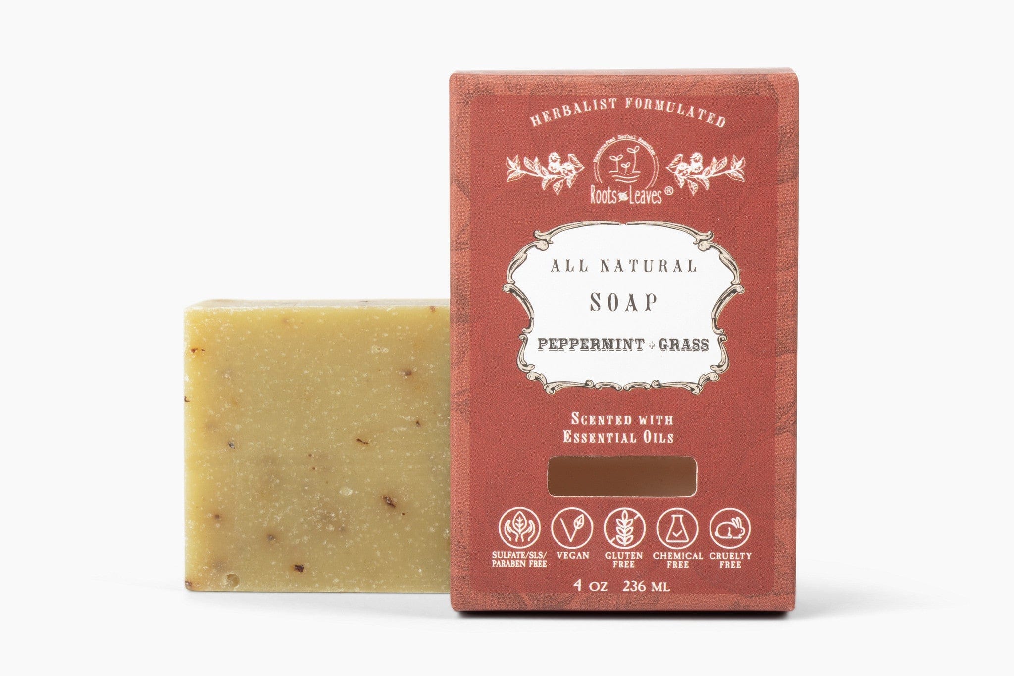 Roots and Leaves, LLC Organic Vegan Peppermint Bar Soap