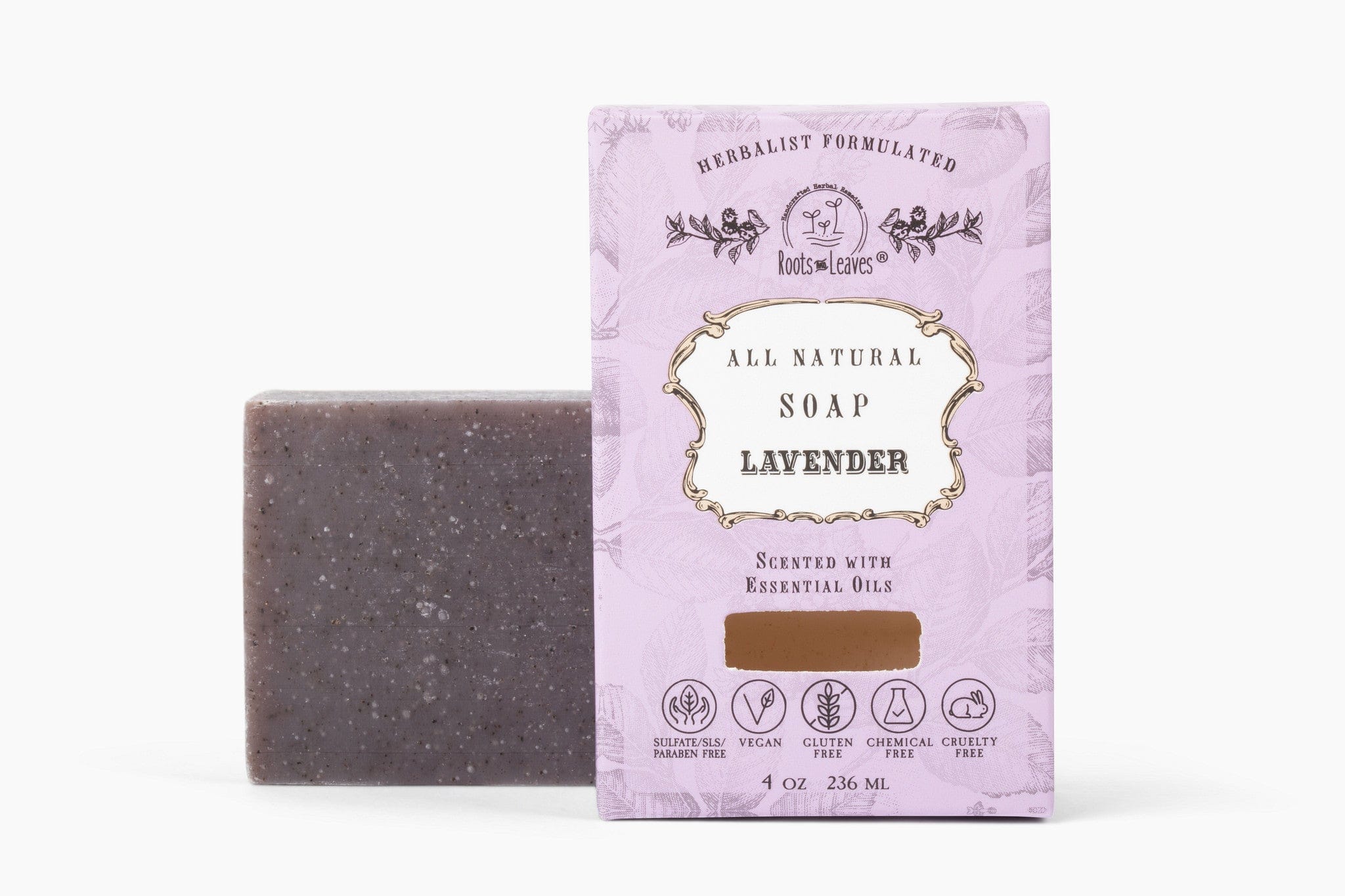 Roots and Leaves, LLC Organic Vegan Lavender Bar Soap