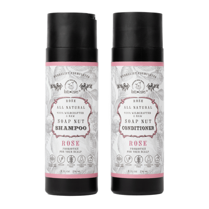 All Natural Soapnut Shampoo and Conditioner Set - ROSE