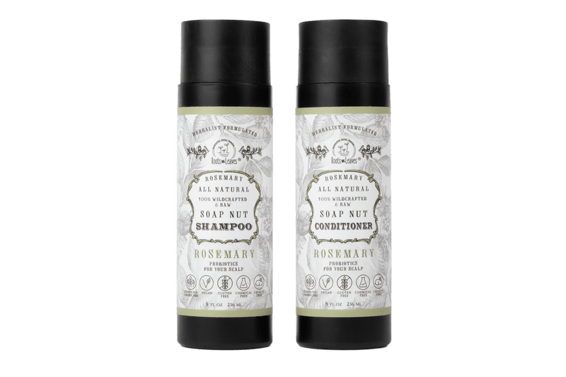 Roots and Leaves, LLC All Natural Soapnut Shampoo and Conditioner Set ROSEMARY