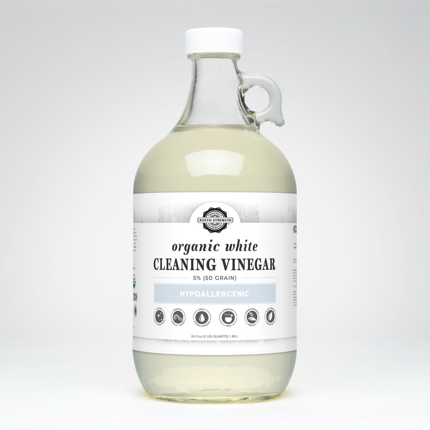 Organic White Cleaning Vinegar | 5% (50 grain)