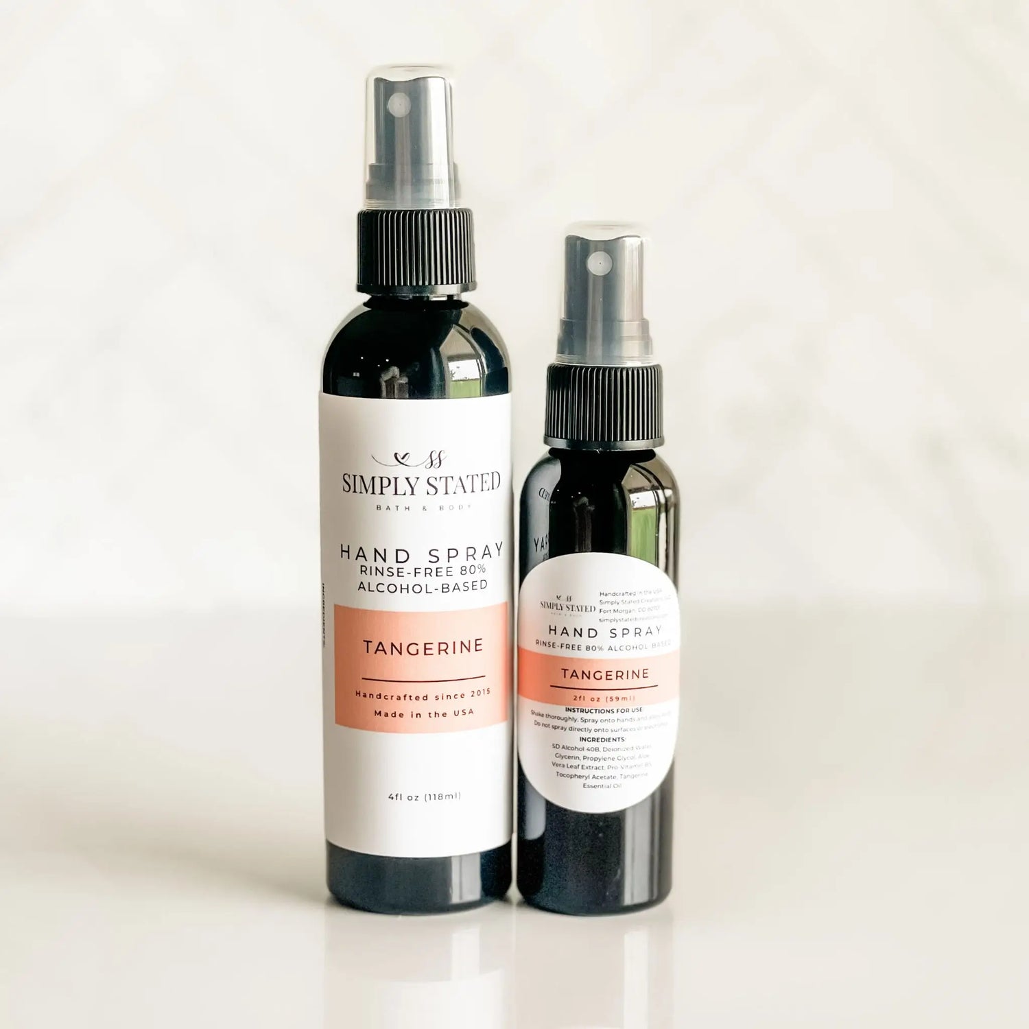 Simply Stated Creations Hand Sanitizers Tangerine Hand Spray | Alcohol-Based Sanitizing Mist