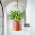 Rosebud HomeGoods Planter Navy / 4 Inch + Drainage + Attached Drip Tray Indoor Hanging Planter for Indoor, 4 or 5 inch Hanging Plant Pot Unique Gift, 3D Printed Planter, Outdoor Patio Decor, Cottagecore Decor,BOW