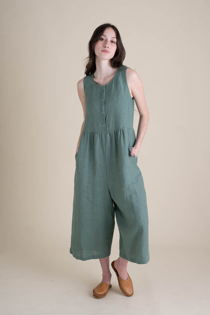Backyard Jumpsuit in Agave