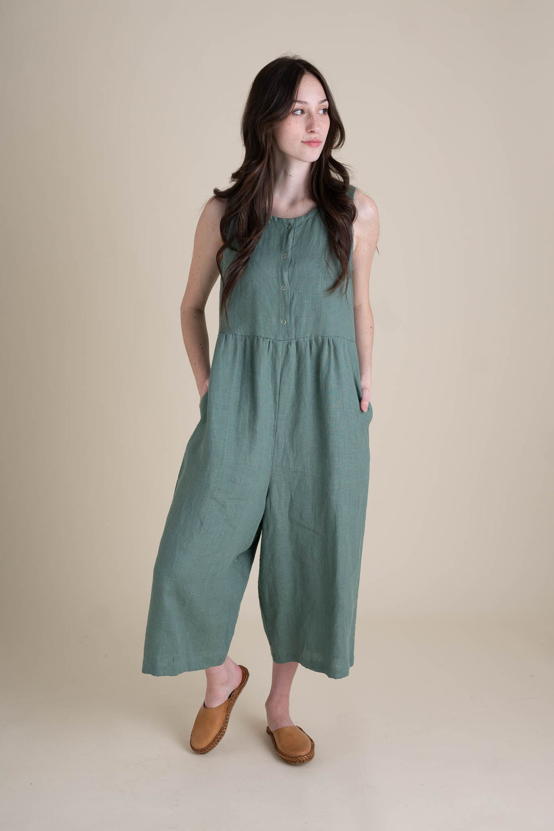 Backyard Jumpsuit in Agave