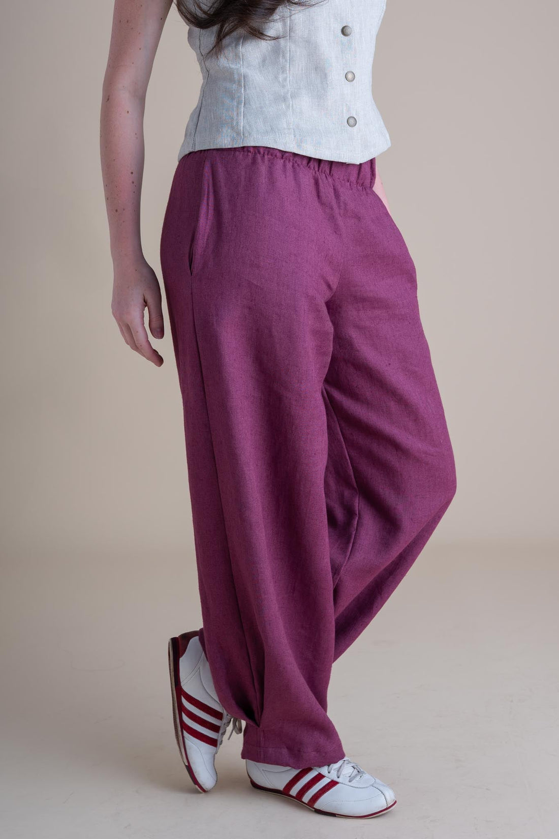 Crescent Moon Pants in Orchid