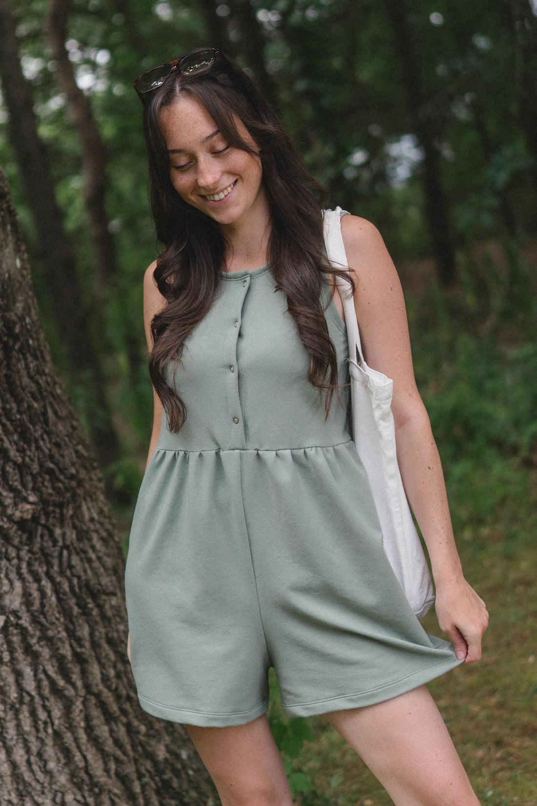 Marianne Romper in Pistachio
