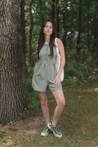Marianne Romper in Pistachio