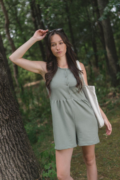 Marianne Romper in Pistachio