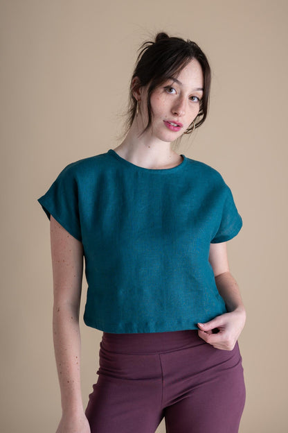 Painter Top in Peacock