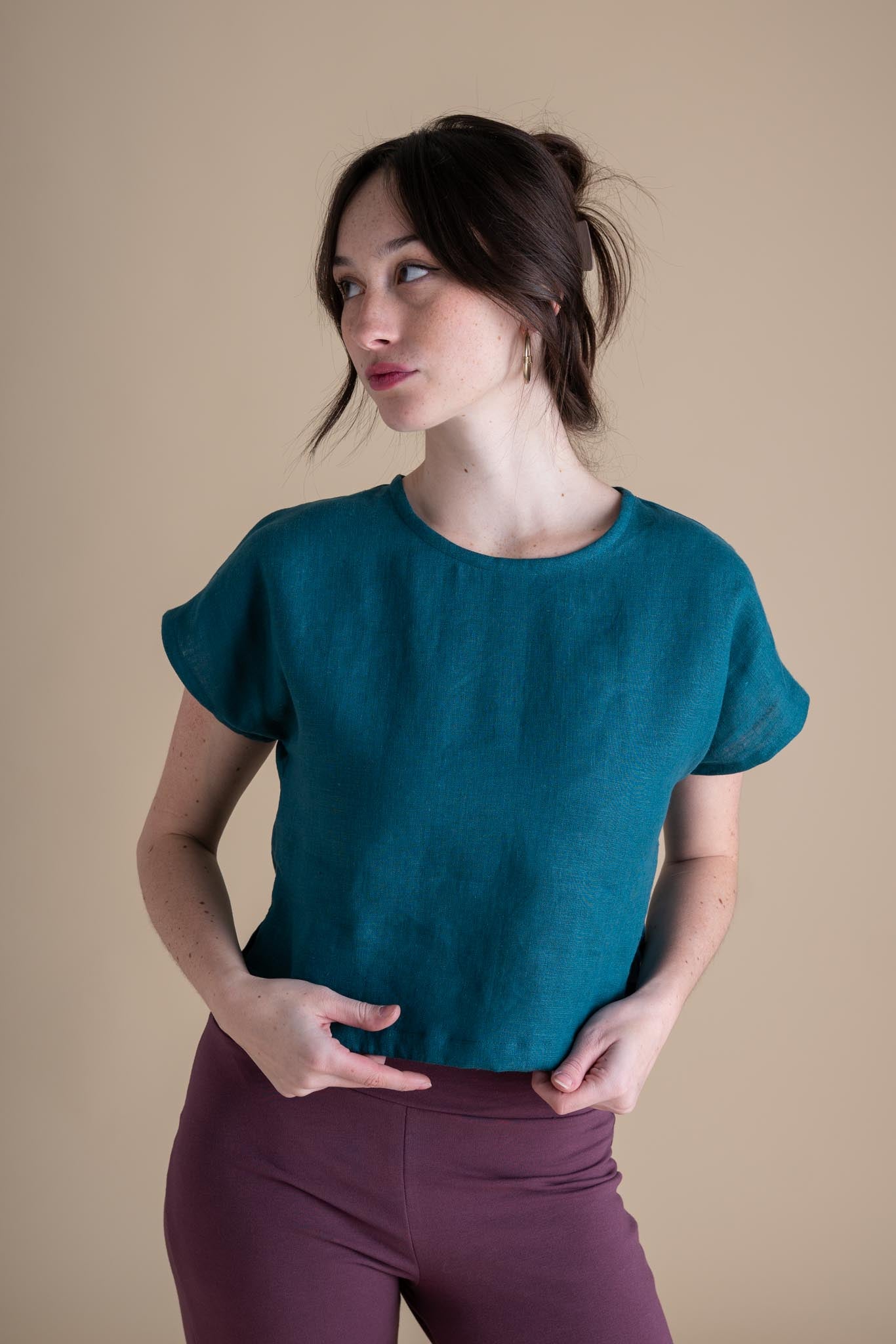Painter Top in Peacock