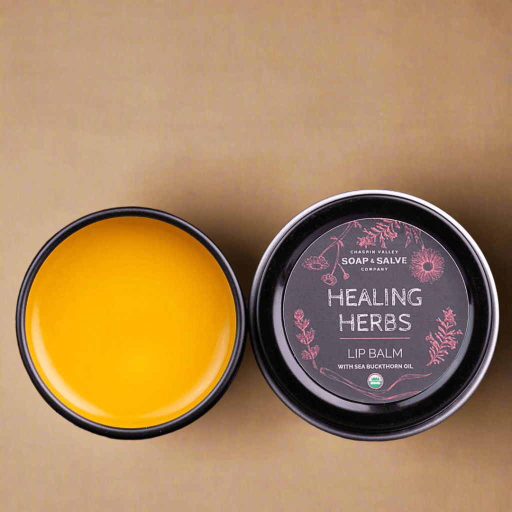 Chagrin Valley Soap &amp; Salve Lip Balm 0.5 fl oz Tin Lip Balm: Soothing Healing Herbs