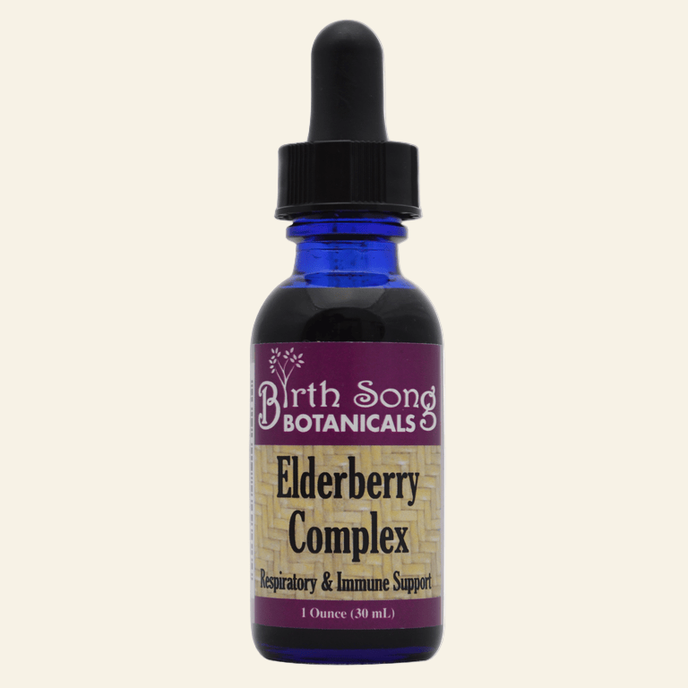 Birth Song Botanicals Co. Tinctures Elderberry Complex Herbal Tincture – Black Elderberry &amp; Rose Hips (1 oz)