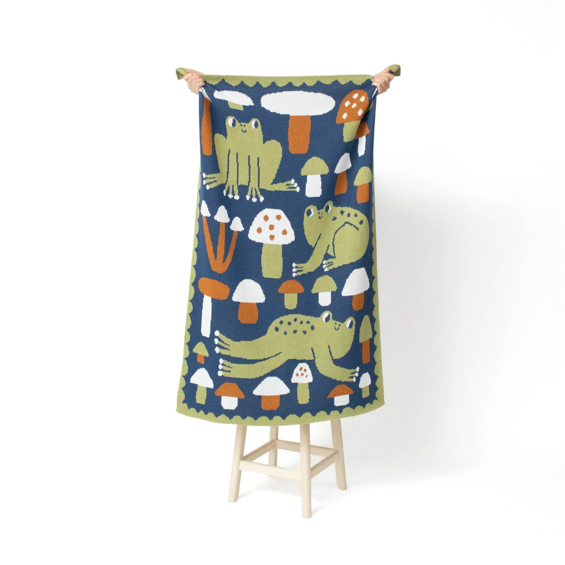 Biquette Mini Blanket Toadstool Pink in Egyptian Cotton Hoppy Place - Baby &amp; Kid&
