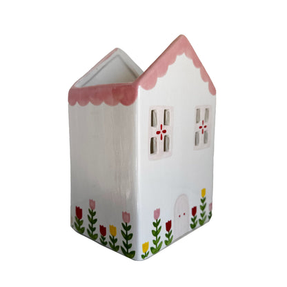 Ruby Clay Company Tulip Fever Scalloped House Vase/Container