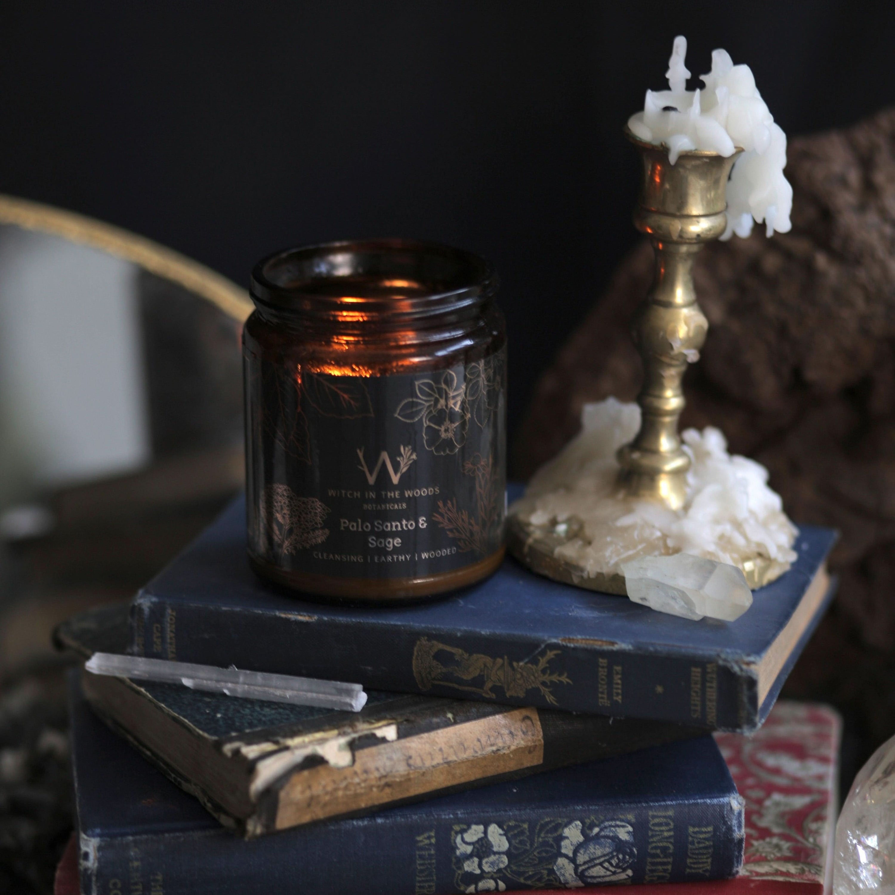 Witch in the Woods Botanicals Candle Palo Santo &amp; Sage Soy Candle Palo Santo + Sage Candle | 7.2 oz