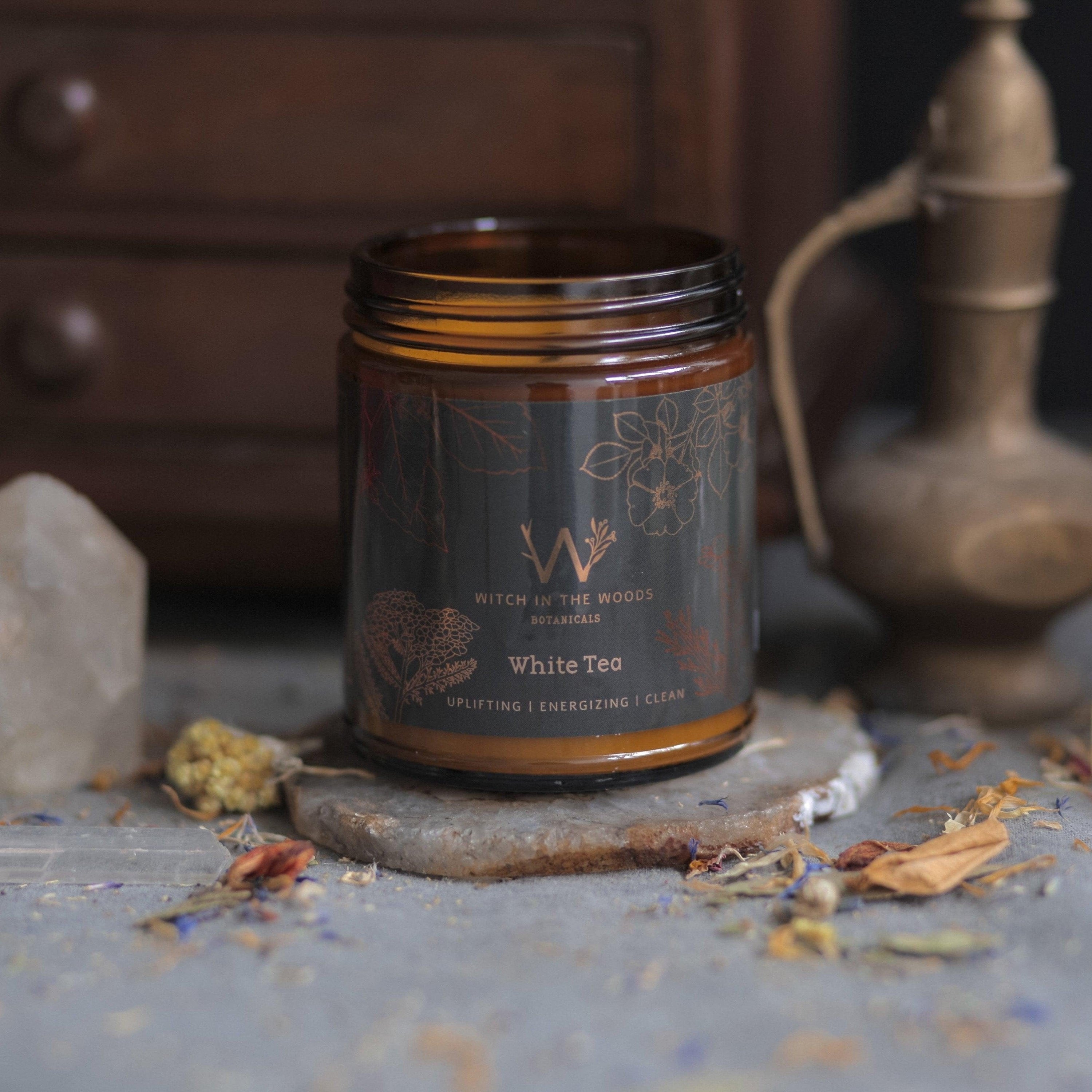 Witch in the Woods Botanicals Candle White Tea Soy Candle White Tea Candle