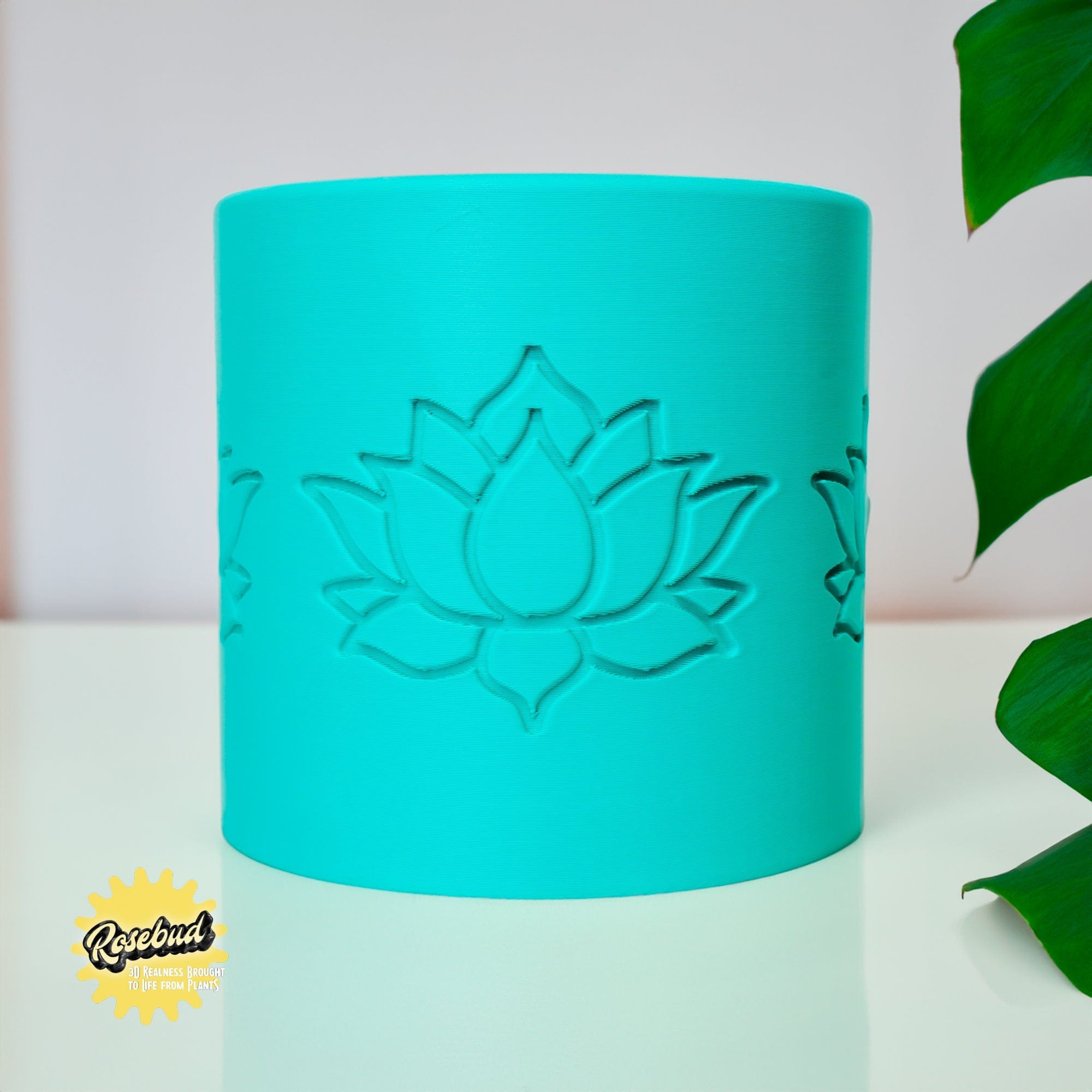 Rosebud HomeGoods Pots &amp; Planters Teal / 4 Inch / Without Drip Tray Lotus Flower Pot with Drainage