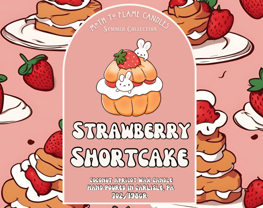 Moth to Flame Candles Container Strawberry Shortcake – 7 oz Candle