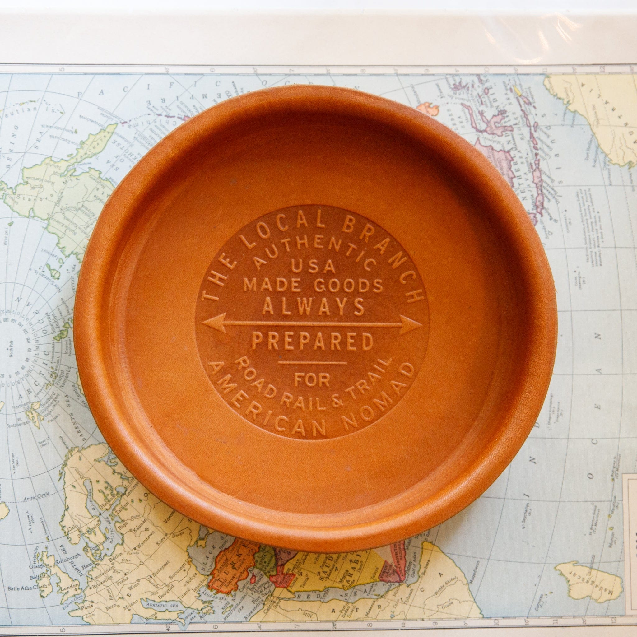 The Local Branch Leather American Nomad / Caramel Leather Valet - Round