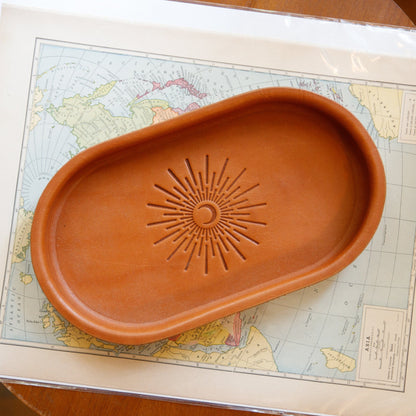 The Local Branch Leather Moon Burst / Caramel Leather Valet - Oval
