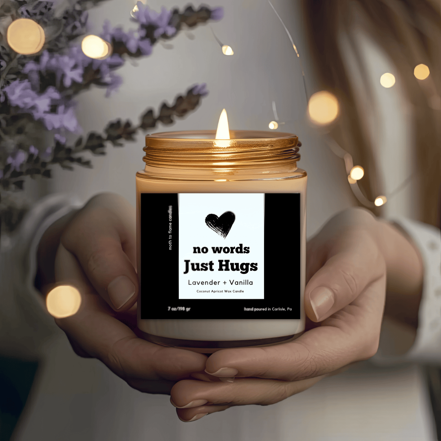 Moth to Flame Candles Candles No Words, Just Hugs – 7 oz Candle
