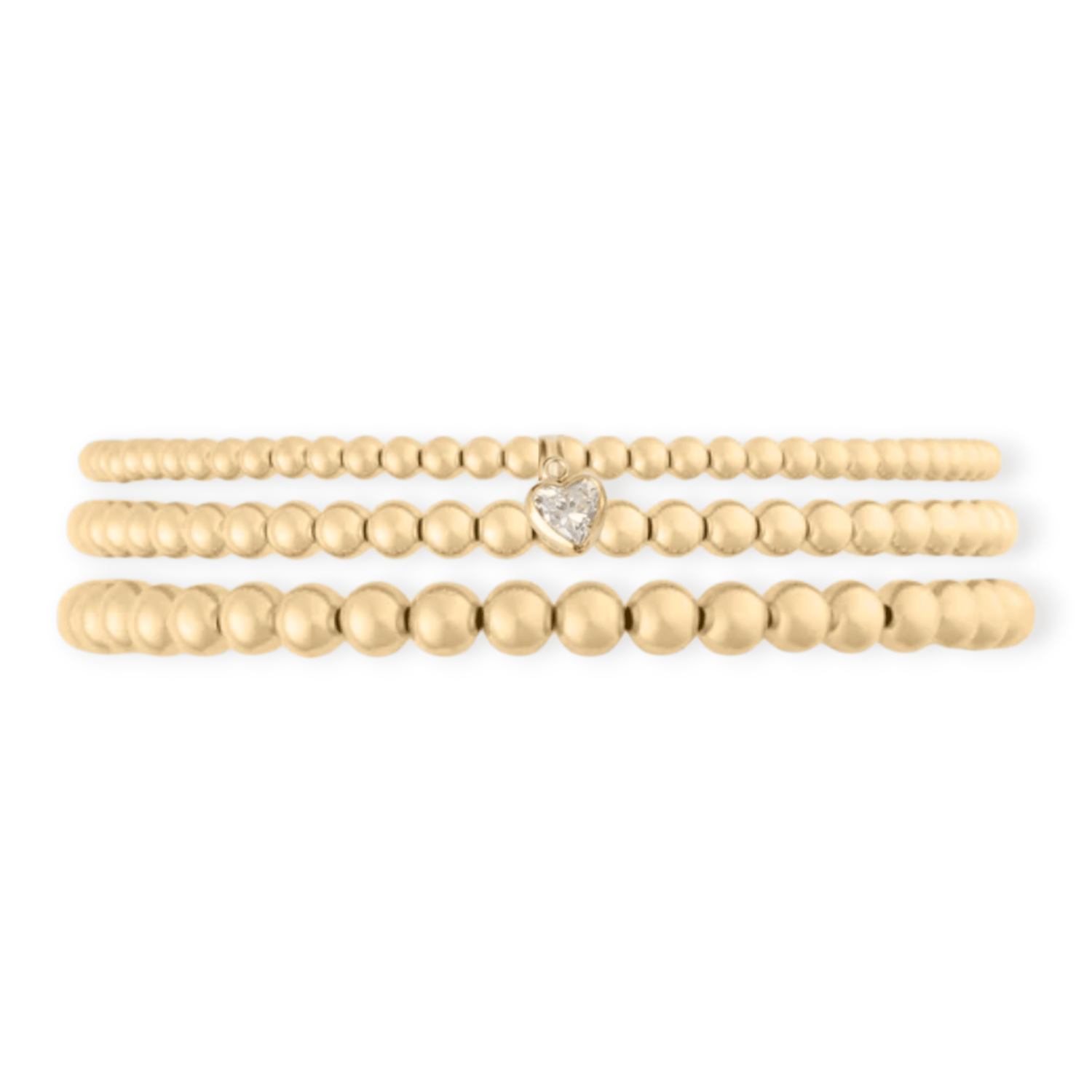 Cuffed by Nano LLC Heart Stone Juno Bracelet Triple Stack