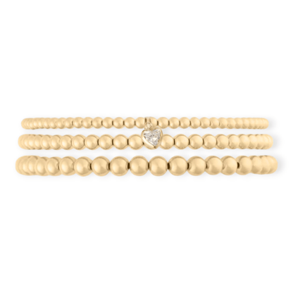 Cuffed by Nano LLC Heart Stone Juno Bracelet Triple Stack