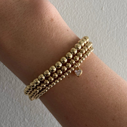 Heart Stone Juno Bracelet Triple Stack