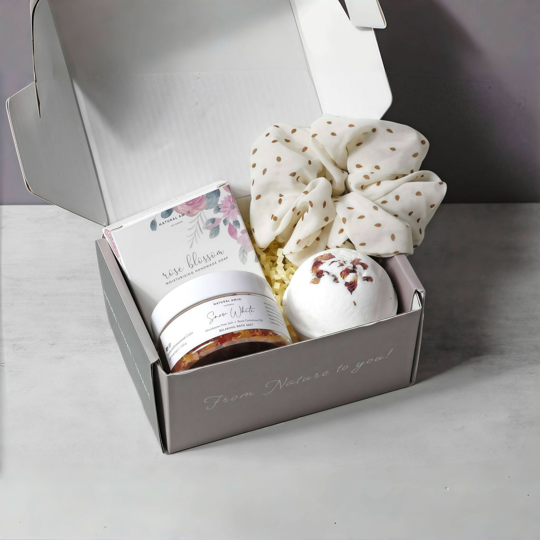 Natural Handmade Holiday Spa Gift Set – Perfect Self-Care Christmas Gift for Women and All Skin Types - My American Goods